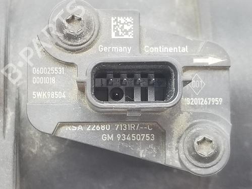 Mass air flow sensor RENAULT MASTER III Platform/Chassis (EV, HV, UV) 2.3 dCi 135 FWD (EV0N, HV0N, UV0N, EV08, HV08, UV08) | BP12985614M95 