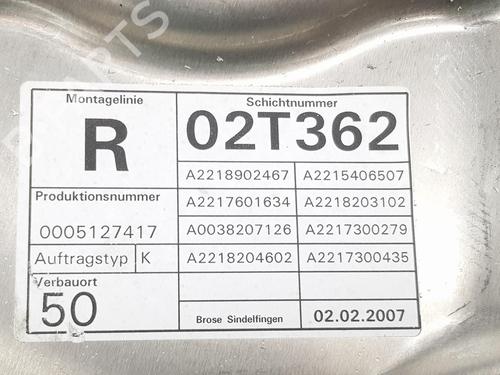 Rear right window mechanism MERCEDES-BENZ S-CLASS (W221, V221) S 320 CDI (221.022, 221.122) | BP10213099C25 