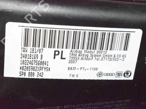 Right seat airbag SEAT ALTEA XL (5P5, 5P8) 1.9 TDI | BP817162C14 