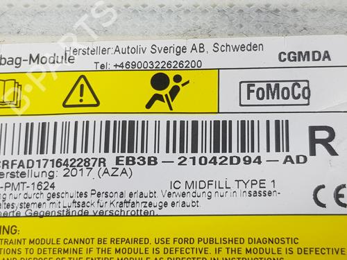 Right curtain airbag FORD RANGER (TKE) 3.2 TDCi 4x4 | BP15053344C12 