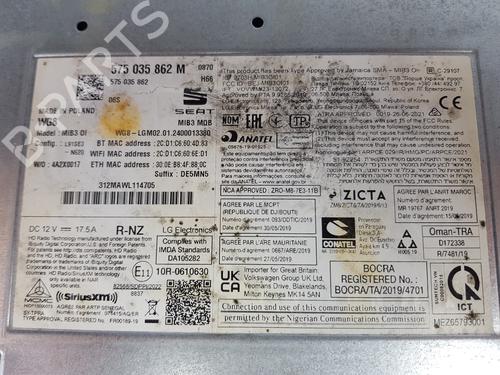 Radio SEAT ARONA (KJ7, KJP) 1.0 TSI | BP27347774E6