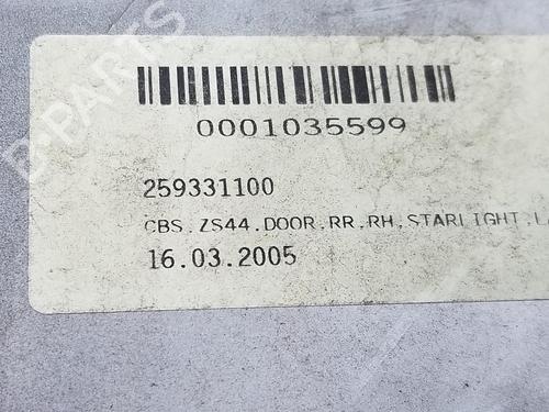 Right rear door SMART FORFOUR (454) 1.5 CDI (454.001) | BP9180313C5