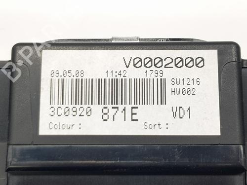 Instrument cluster VW PASSAT B6 (3C2) 2.0 TDI 16V | BP9371841C47 