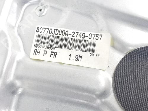 Front right window mechanism NISSAN QASHQAI / QASHQAI +2 I (J10, NJ10, JJ10E) 2.0 dCi | BP10721779C23 