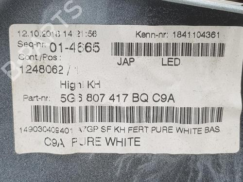 Rear bumper VW GOLF VII (5G1, BQ1, BE1, BE2) 2.0 TDI | BP11115356C8 