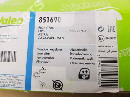 Front left window mechanism OPEL ASTRA G Estate (T98) 1.7 DTI 16V (F35) | BP7238512C22 