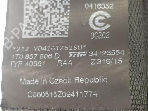 Rear right seatbelt VW TOURAN (1T3) 1.6 TDI | BP15943251I28 