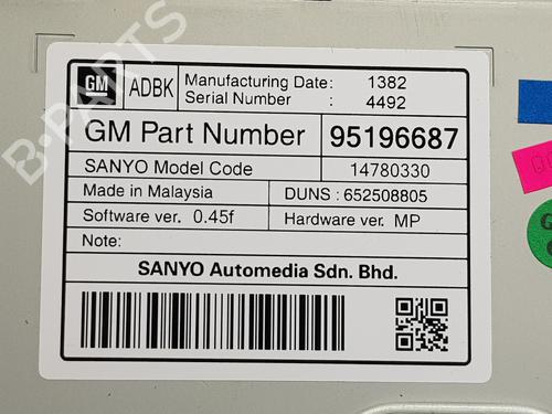 Monitor / Wyświetlacz OPEL ZAFIRA TOURER C (P12) 2.0 CDTi (75) | BP30759504C48