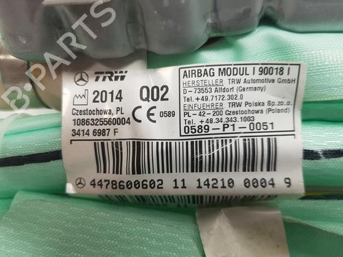 Left curtain airbag MERCEDES-BENZ V-CLASS (W447) V 220 CDI / d (447.811, 447.813, 447.815) | BP12570240C11 
