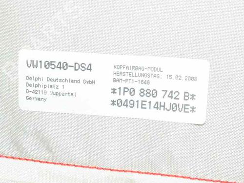 Right curtain airbag SEAT LEON (1P1) 1.9 TDI | BP782911C12 