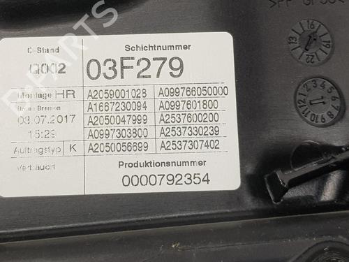 Rear right window mechanism MERCEDES-BENZ GLC (X253) 250 d 4-matic (253.909) | BP9973307C25 