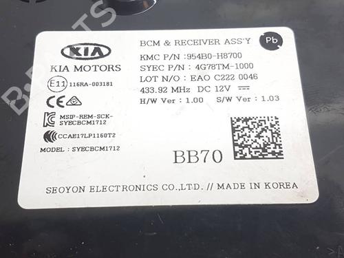 Electronic module KIA STONIC (YB) | BP38777744M83 - Image 5