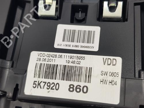 Instrument cluster VW GOLF VI Convertible (517)  | BP29548060C47 