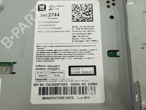 Radio OPEL CASCADA (W13) 2.0 CDTI (67) | BP33625800E6  - Image 5