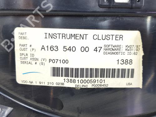 Instrument cluster MERCEDES-BENZ M-CLASS (W163) ML 320 (163.154) | BP18644256C47 
