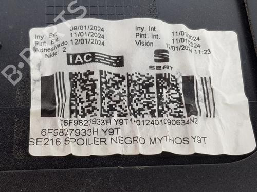 Rear spoiler SEAT ARONA (KJ7, KJP)  | BP27371398C96 