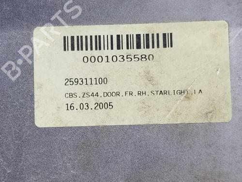 Right front door SMART FORFOUR (454) 1.5 CDI (454.001) | BP9180311C3 