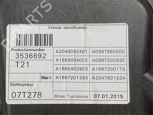Front left window mechanism MERCEDES-BENZ M-CLASS (W166) ML 250 CDI / BlueTEC 4-matic (166.004, 166.003) | BP38472603C22 - Image 6