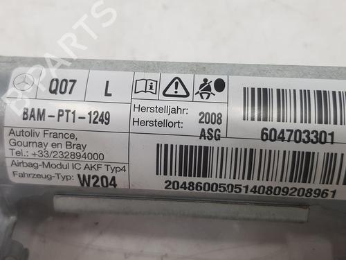 Left curtain airbag MERCEDES-BENZ C-CLASS (W204) C 220 CDI (204.002) | BP14965438C11 