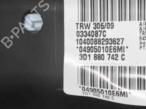 Right curtain airbag VW PHAETON (3D1, 3D2, 3D3, 3D4, 3D6, 3D7, 3D8, 3D9) 3.0 V6 TDI 4motion | BP1182814C12 