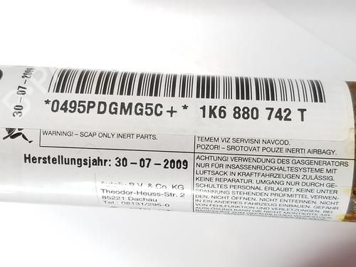 Right curtain airbag VW GOLF VI (5K1) 2.0 GTi | BP13695785C12 