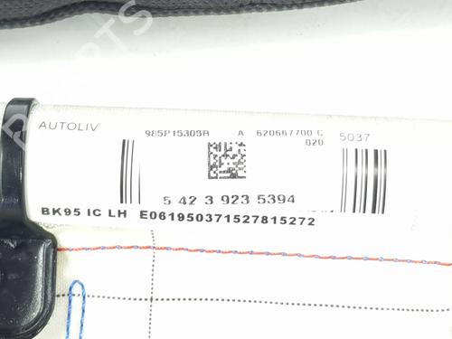 Left curtain airbag RENAULT MEGANE III Hatchback (BZ0/1_, B3_) 1.5 dCi (BZ09, BZ0D, BZ1W, BZ29, BZ14) | BP29452817C11 