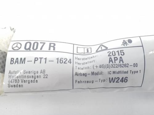 Right curtain airbag MERCEDES-BENZ B-CLASS Sports Tourer (W246, W242) B 180 CDI / d (246.212) | BP16469207C12 