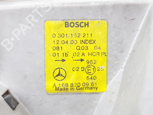 Left headlight MERCEDES-BENZ A-CLASS (W168) A 170 CDI (168.008) | BP20188040C28 