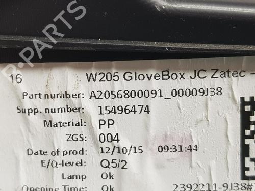 Glove box MERCEDES-BENZ C-CLASS (W205) C 220 BlueTEC / d (205.002, 205.004) | BP8637893C95 