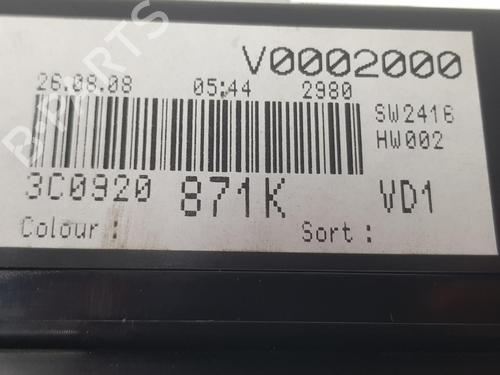 Instrument cluster VW PASSAT B6 (3C2) 1.9 TDI | BP17172249C47 