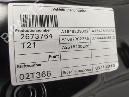 Rudehejsemekanisme Højre bagtil MERCEDES-BENZ M-CLASS (W164) ML 350 CDI 4-matic (164.125, 164.124) | BP16839889C25 