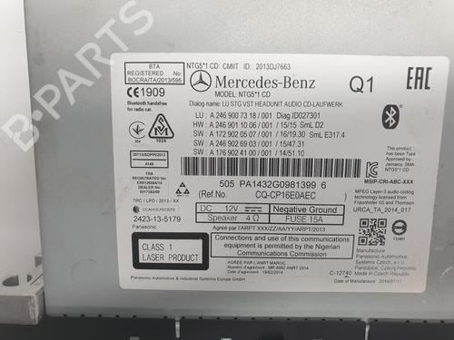 Bilradio MERCEDES-BENZ A-CLASS (W176) A 200 CDI / d (176.008) | BP29711011E6 