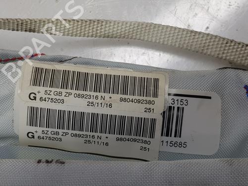 Left curtain airbag PEUGEOT 208 I (CA_, CC_) 1.6 HDi / BlueHDi 75 | BP20333739C11 