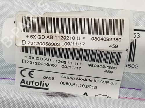 Right curtain airbag PEUGEOT 208 I (CA_, CC_) 1.2 VTI 82 | BP20198768C12 