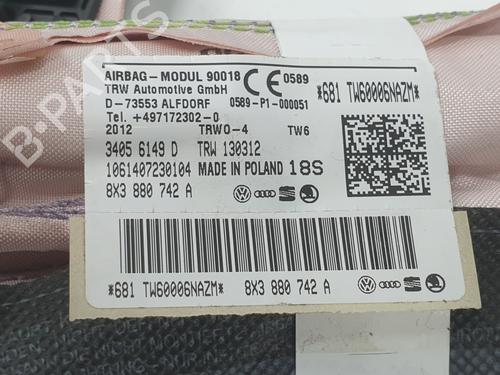 Right curtain airbag AUDI A1 (8X1, 8XK) 1.6 TDI | BP22994819C12 