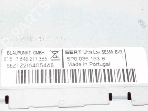 Radio SEAT ALTEA XL (5P5, 5P8) 2.0 TFSI 4x4 | BP802024E6 
