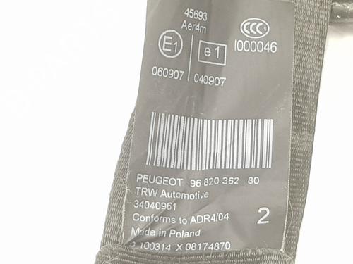 Rear left seatbelt PEUGEOT 3008 I MPV (0U_) 1.6 HDi | BP20188731I29 
