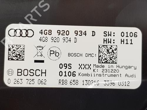 Instrument cluster AUDI A6 C7 (4G2, 4GC) 2.0 TDI | BP29596117C47 