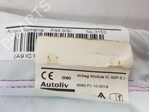 Right curtain airbag PEUGEOT 208 I (CA_, CC_) 1.6 HDi / BlueHDi 75 | BP20333738C12 