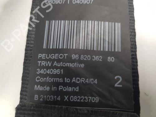 Rear right seatbelt PEUGEOT 3008 I MPV (0U_) 1.6 HDi 115 / BlueHDi 115 | BP16687311I28 