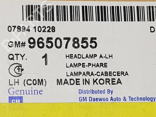 Left headlight DAEWOO MATIZ (M100, M150) 0.8 | BP16553110C28 