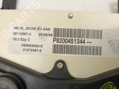 Instrument cluster RENAULT CLIO II (BB_, CB_) 1.5 dCi (B/CB07) | BP24738656C47 