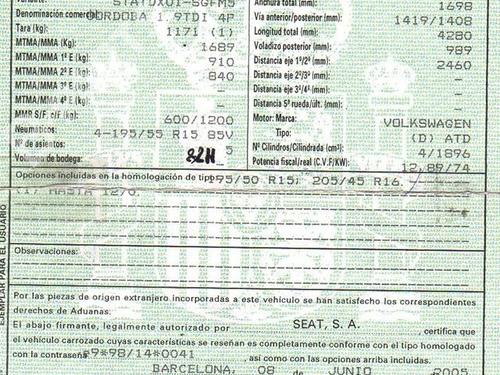 Mass air flow sensor SEAT CORDOBA (6L2) 1.9 TDI | BP20119969M95 
