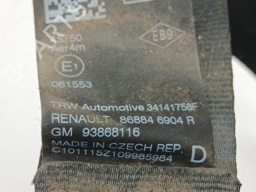 Front right seatbelt RENAULT TRAFIC III Van (FG_) 1.6 dCi 90 (FGME) | BP37069707I25 - Image 9