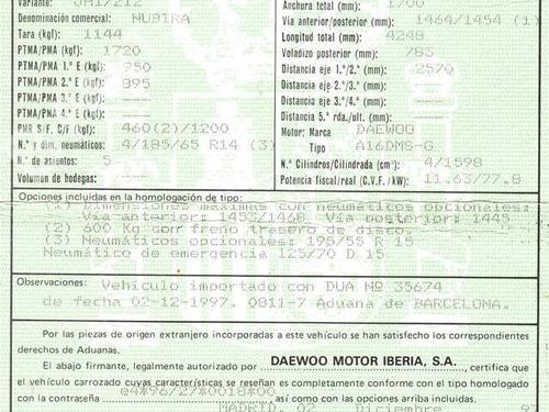 Right taillight DAEWOO NUBIRA (J100) 1.6 | BP11798636C35 