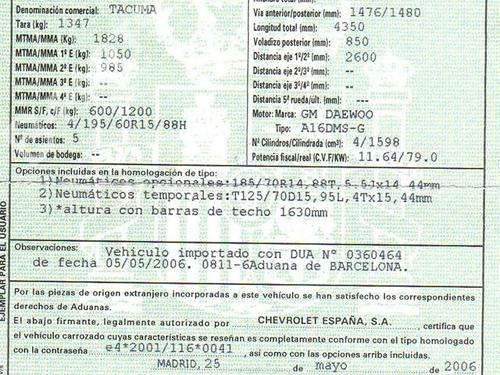 Left taillight CHEVROLET REZZO MPV (U100) 1.6 | BP11112592C34 