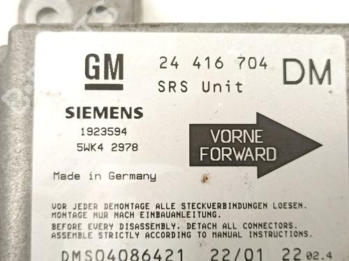 Kollisjonspute styreenhet OPEL ZAFIRA A MPV (T98) 2.0 DTI 16V (F75) | BP24470344M53 