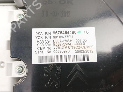 Instrument cluster PEUGEOT 5008 (0U_, 0E_) 2.0 HDi 150 / BlueHDi 150 | BP29619031C47 