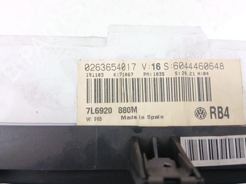 Kombiinstrument VW TOUAREG (7LA, 7L6, 7L7) 2.5 R5 TDI | BP29836843C47