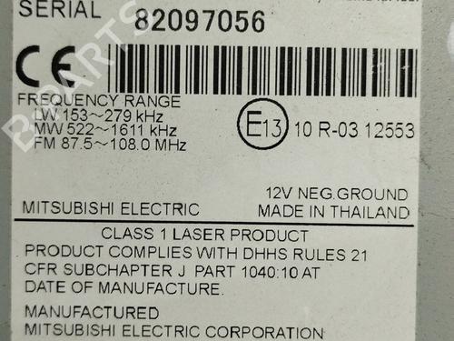 Radio MITSUBISHI MIRAGE / SPACE STAR VI Hatchback (A0_A) 1.2 (A03A) | BP26181091E6  - Image 5